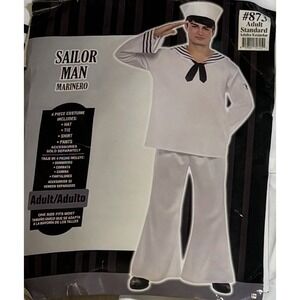 Sailor Man Costume Adult Standard Halloween Party Cosplay Mariner Uniform Set